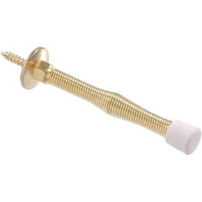 Hardware Essentials Group 852090 3" Utility Spring Door Stop- Brass Finish