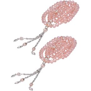 2Pcs Prayer Beads, Muslim Tasbih 99 Beads Islam Prayer Beads with Long Tassel for Women() Beads & Bead Assortments