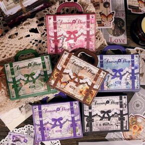 Vintage Sewing Themed Washi Stickers 180Pcs Lot,Ephemera Sticker for Scrapbooking Bullet Junk Journals Paper Art Crafting,Decorative Sticker Labels Decal for Planners Diary Collage Envelope Tags Seal