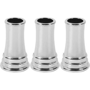 LUOZZY 3 Pcs Single Pen Holder for Desk Pen Base Metal Pen Holder Copper Pen Stand for House Office (Silver)
