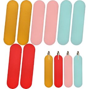8 PACK PU Leather Pencil Case Bag, Vintage Handmade Fountain Pen Pouch, Small Pen Sleeve Protectors for Notebook, Planners, Binders and Books (Style 2)