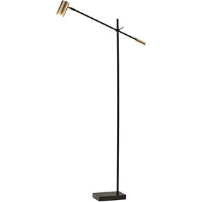 Adesso Home 4218-01 Transitional LED Floor Lamp from Collette Collection Finish, 22.50 inches, Black/Antique Brass