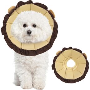 ROYALAY Soft Dog Cone for Dogs After Surgery, Pet Recovery Collar with Adjustable Hook-and-Loop for Large Medium Dogs and Cats, Pet Cone for Wound Care, Spay, Neuter,M