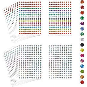 3520 Pcs Small Dot Stickers Glitter Colored Dot Stickers 1/4" Small Circle Stickers Round Colored Circle Stickers Tiny Dot Stickers Color Coding Labels for Home Office Yard Garage Sale Price Stickers