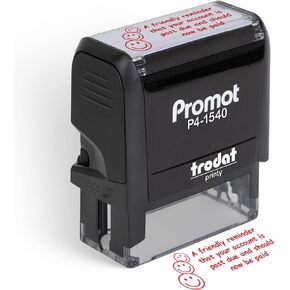 Promot Friendly Reminder Past Due - Self Inking Rubber Stamp - Ink Stamps