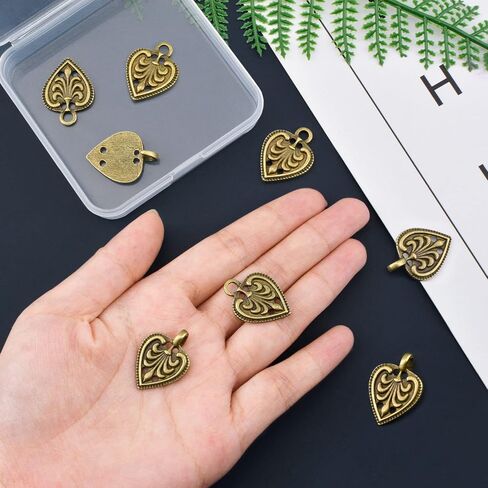 WANDIC Cloak Clasp Fasteners, 6 Pairs Feather-Shape Vintage Cape Sew On Hooks and Eyes Clasps Cardigan Clips for Clothing Sweater Shawl, Bronze in Saudi Arabia