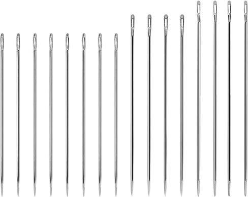 SINGER Sharps Hand Sewing Needles Set - Assorted Sizes 1/5, Multipurpose for All Fabrics, Durable & Precise, Ideal for Repairs and General Sewing, 16pc in Saudi Arabia