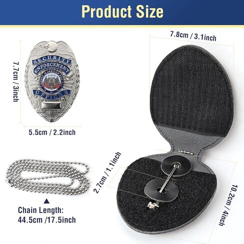 شارة مع حامل شارة جلدي، مطلية بالمينا والمطلية، مناسبة للارتداء ولعب الأدوار - ذهبي in Kuwait