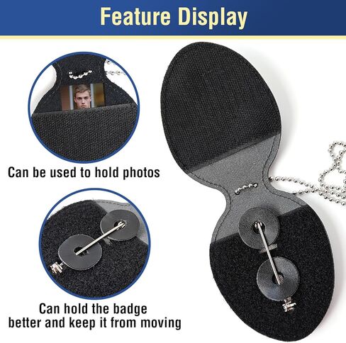 شارة مع حامل شارة جلدي، مطلية بالمينا والمطلية، مناسبة للارتداء ولعب الأدوار - ذهبي in Kuwait