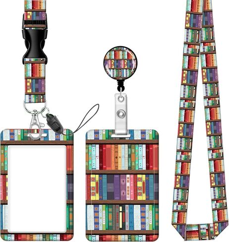 Badge Reels Retractable with Carabiner Reel Clip, ID Name Tag Work Badge Holder Belt Ferrule, Identity ID Badge Holder Cover Case for Office Work Nurse Teacher Student Gifts(Black Leopard) in Kuwait