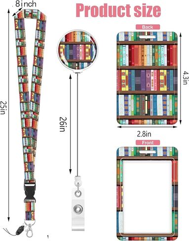 Badge Reels Retractable with Carabiner Reel Clip, ID Name Tag Work Badge Holder Belt Ferrule, Identity ID Badge Holder Cover Case for Office Work Nurse Teacher Student Gifts(Black Leopard) in Kuwait