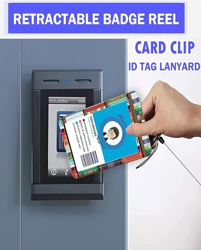 Badge Reels Retractable with Carabiner Reel Clip, ID Name Tag Work Badge Holder Belt Ferrule, Identity ID Badge Holder Cover Case for Office Work Nurse Teacher Student Gifts(Black Leopard) in Kuwait