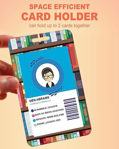 Badge Reels Retractable with Carabiner Reel Clip, ID Name Tag Work Badge Holder Belt Ferrule, Identity ID Badge Holder Cover Case for Office Work Nurse Teacher Student Gifts(Black Leopard) in Kuwait