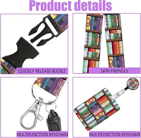 Badge Reels Retractable with Carabiner Reel Clip, ID Name Tag Work Badge Holder Belt Ferrule, Identity ID Badge Holder Cover Case for Office Work Nurse Teacher Student Gifts(Black Leopard) in Kuwait