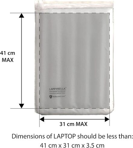 Waterproof Premium Cushion Lined Cover for Laptop | Dustproof Scratch Proof Drop Proof | Translucent Zip Lock PVC Bag (13-14 inch (Max Laptop Size: 35 x 25 cm)) in Saudi Arabia