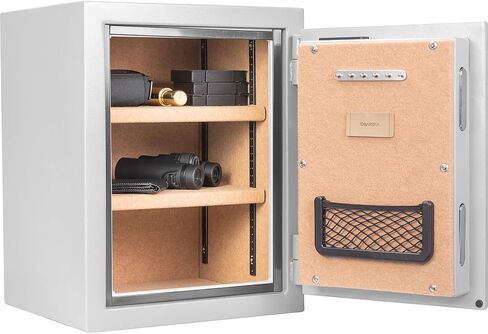 Barska Digital Biometric Fingerprint Fireproof Security Home Jewelry Gun Safe with Lock Out & Silent Mode, Long Locking Bolts, Carpeted Interior, Key Hooks & Net Pocket in Saudi Arabia