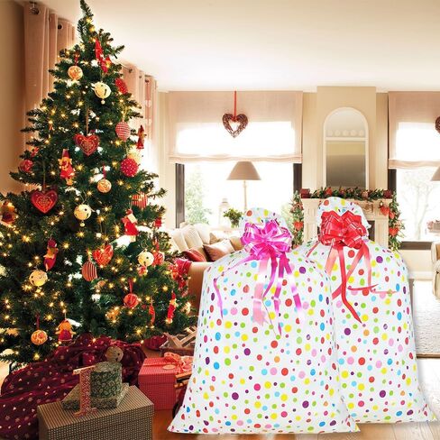 Diueoly 2 Pcs Extra Large Gift Bags 36'' x 48'' Oversized Plastic Storage Bags with Pull Flowers Jumbo Wrapping Bags for Presents Birthday Party Bridal Showers Baby Showers in Kuwait