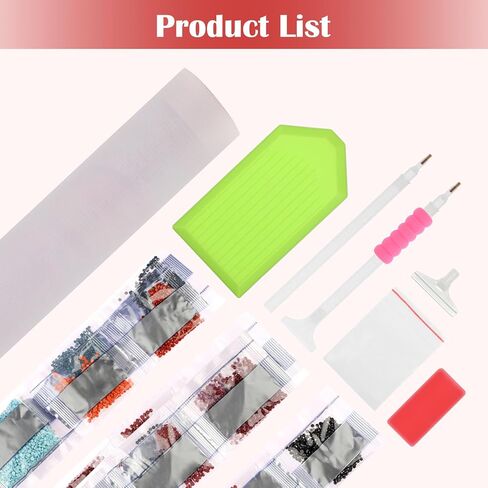 MXJSUA Winter Cardinal Christmas Diamond Painting Kits for Adults - Full Drill Diamond Art Painting for Beginners, 5D Round Picture with Diamonds Gem Art Painting Kits for Home Wall Decor 12x16 inch in Kuwait