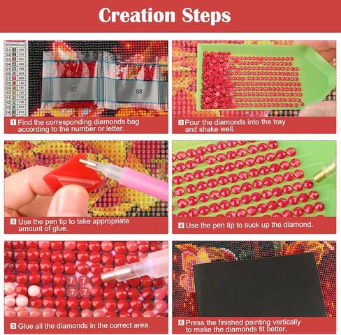 MXJSUA Winter Cardinal Christmas Diamond Painting Kits for Adults - Full Drill Diamond Art Painting for Beginners, 5D Round Picture with Diamonds Gem Art Painting Kits for Home Wall Decor 12x16 inch in Kuwait