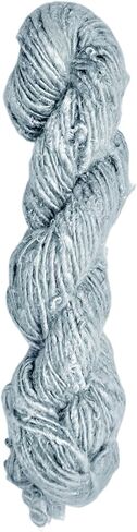 Maker's Craft Recycled Banana Silk Yarn 100 Grams, 30 Yards for DIY Vintage Colors, Knitting & Crocheting, Macrame, Jewelry Making and Weaving, Sustainable Yarn (Snow White) in Kuwait