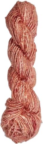 Maker's Craft Recycled Banana Silk Yarn 100 Grams, 30 Yards for DIY Vintage Colors, Knitting & Crocheting, Macrame, Jewelry Making and Weaving, Sustainable Yarn (Snow White) in Kuwait