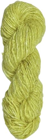 Maker's Craft Recycled Banana Silk Yarn 100 Grams, 30 Yards for DIY Vintage Colors, Knitting & Crocheting, Macrame, Jewelry Making and Weaving, Sustainable Yarn (Snow White) in Kuwait