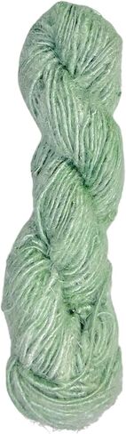 Maker's Craft Recycled Banana Silk Yarn 100 Grams, 30 Yards for DIY Vintage Colors, Knitting & Crocheting, Macrame, Jewelry Making and Weaving, Sustainable Yarn (Snow White) in Kuwait