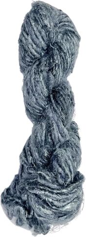 Maker's Craft Recycled Banana Silk Yarn 100 Grams, 30 Yards for DIY Vintage Colors, Knitting & Crocheting, Macrame, Jewelry Making and Weaving, Sustainable Yarn (Snow White) in Kuwait