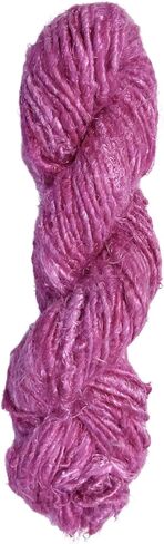 Maker's Craft Recycled Banana Silk Yarn 100 Grams, 30 Yards for DIY Vintage Colors, Knitting & Crocheting, Macrame, Jewelry Making and Weaving, Sustainable Yarn (Snow White) in Kuwait