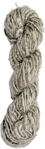 Maker's Craft Recycled Banana Silk Yarn 100 Grams, 30 Yards for DIY Vintage Colors, Knitting & Crocheting, Macrame, Jewelry Making and Weaving, Sustainable Yarn (Snow White) in Kuwait