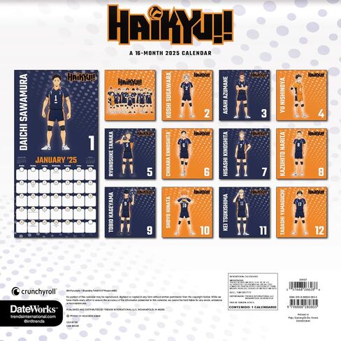 Haikyu Calendar 2025 - Deluxe 2025 Haikyu Volleyball Wall Calendar Bundle with Over 100 Calendar Stickers (Haikyu Anime Gifts, Office Supplies) in Saudi Arabia