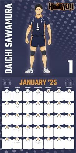 Haikyu Calendar 2025 - Deluxe 2025 Haikyu Volleyball Wall Calendar Bundle with Over 100 Calendar Stickers (Haikyu Anime Gifts, Office Supplies) in Saudi Arabia