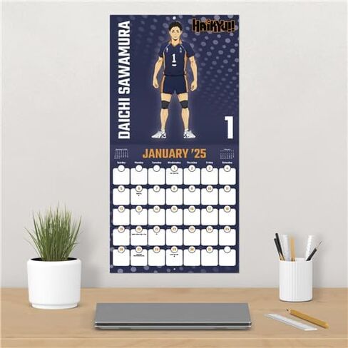 Haikyu Calendar 2025 - Deluxe 2025 Haikyu Volleyball Wall Calendar Bundle with Over 100 Calendar Stickers (Haikyu Anime Gifts, Office Supplies) in Saudi Arabia