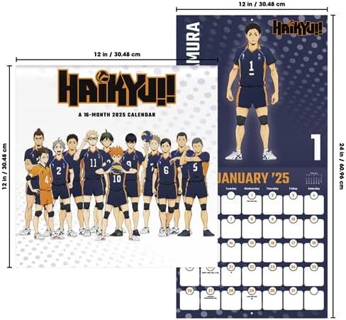 Haikyu Calendar 2025 - Deluxe 2025 Haikyu Volleyball Wall Calendar Bundle with Over 100 Calendar Stickers (Haikyu Anime Gifts, Office Supplies) in Saudi Arabia