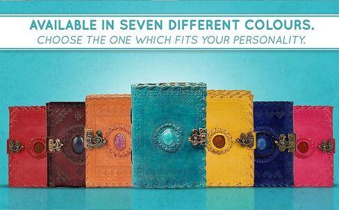 TUZECH Leather Journal for Men and Women Leather Diary to Write Poems,Sketchbook, Record Keeping Notebook Personal Memoir with C- Lock Unlined (7 Inches) (Orange) in Saudi Arabia