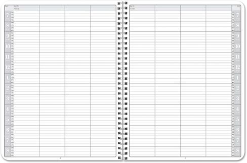 BookFactory 8 or 16 Column Appointment Book/Appointment Tracking Logbook/Notebook (8 (Eight) Columns Columnar Book Format) - 100 Pages, 12" x 11" Wire-O (APP-100-CCW-PP-(Appointment-8)) in Saudi Arabia