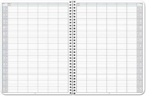 BookFactory 8 or 16 Column Appointment Book/Appointment Tracking Logbook/Notebook (8 (Eight) Columns Columnar Book Format) - 100 Pages, 12" x 11" Wire-O (APP-100-CCW-PP-(Appointment-8)) in Saudi Arabia