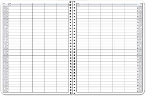 BookFactory 8 or 16 Column Appointment Book/Appointment Tracking Logbook/Notebook (8 (Eight) Columns Columnar Book Format) - 100 Pages, 12" x 11" Wire-O (APP-100-CCW-PP-(Appointment-8)) in Saudi Arabia