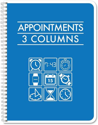 BookFactory 8 or 16 Column Appointment Book/Appointment Tracking Logbook/Notebook (8 (Eight) Columns Columnar Book Format) - 100 Pages, 12" x 11" Wire-O (APP-100-CCW-PP-(Appointment-8)) in Saudi Arabia