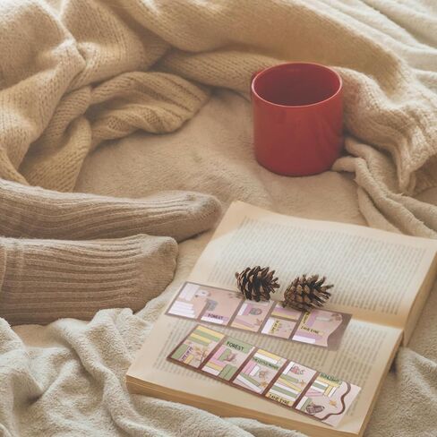 Eersida 100 قطعة من الإشارات المرجعية لتتبع الكتب وتصميم رف الكتب والإشارات المرجعية على الوجهين لصفحة القراءة وعلامات الكتاب السائبة لقراءة الإشارات المرجعية لمحبي الكتب والطلاب المعلمين (نمط الخريف) in Kuwait