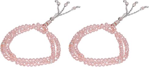 2Pcs Prayer Beads, Muslim Tasbih 99 Beads Islam Prayer Beads with Long Tassel for Women() Beads & Bead Assortments in Saudi Arabia