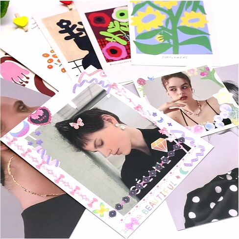 60 Sheets Kpop Stickers Spool Book 3800+ Cute Stickers Kawaii with Colorful and Various Patterns self Adhesive Korean Stickers and Japanese Stickers DIY Deco Stickers to Beautify Your Life(Pink) in Saudi Arabia