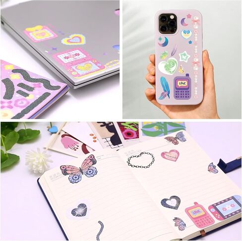 60 Sheets Kpop Stickers Spool Book 3800+ Cute Stickers Kawaii with Colorful and Various Patterns self Adhesive Korean Stickers and Japanese Stickers DIY Deco Stickers to Beautify Your Life(Pink) in Saudi Arabia