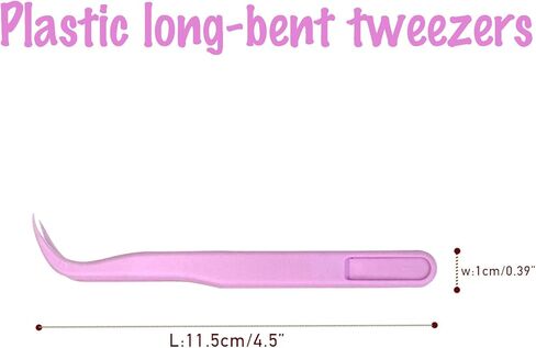 12 Pack Plastic Tweezers For Crafts Kids Long Bent 4.5 Inch Tweezers For Crafting DIY Bead Jewelry Making, Baking Decoration, Feeding reptiles, Disposable Stickers Tweezers Bulk in Kuwait