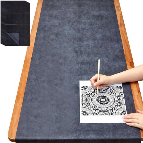 Dinifee 5 Sheets Large Carbon Paper for Tracing 20.3 x 36 Inch Graphite Transfer Paper Waxed Carbon Transfer Paper for Wood, Paper, Canvas, Woodworking Patterns, Fabric, Sketch Drawing, Black in Kuwait