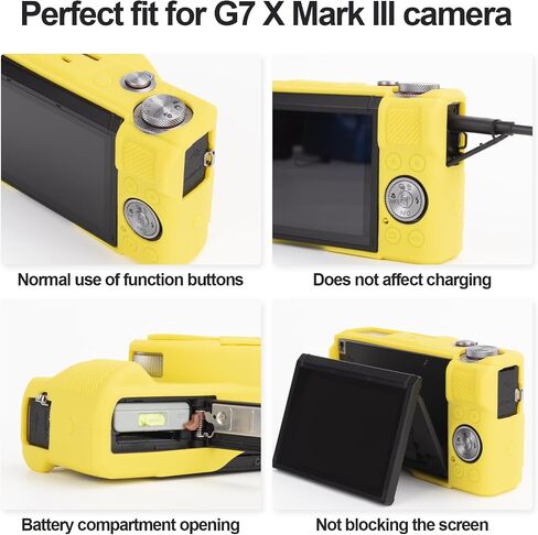 حافظة سيليكون Rieibi لجراب Canon G7X Mark III، ملحقات G7X Mark III مع واقي شاشة، طبقة حماية للشاشة لغطاء Canon G7X Mark III in Kuwait