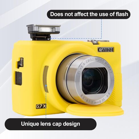 حافظة سيليكون Rieibi لجراب Canon G7X Mark III، ملحقات G7X Mark III مع واقي شاشة، طبقة حماية للشاشة لغطاء Canon G7X Mark III in Kuwait