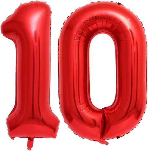 Red 11 Number Balloons, 40 Inch Giant Number 11 Balloons Foil Mylar Helium Red Number Balloons for 11th Birthday Party Supplies Anniversary Event Celebration Decorations in Kuwait