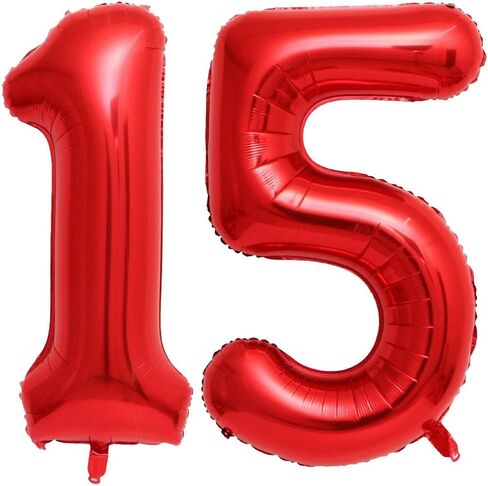 Red 11 Number Balloons, 40 Inch Giant Number 11 Balloons Foil Mylar Helium Red Number Balloons for 11th Birthday Party Supplies Anniversary Event Celebration Decorations in Kuwait
