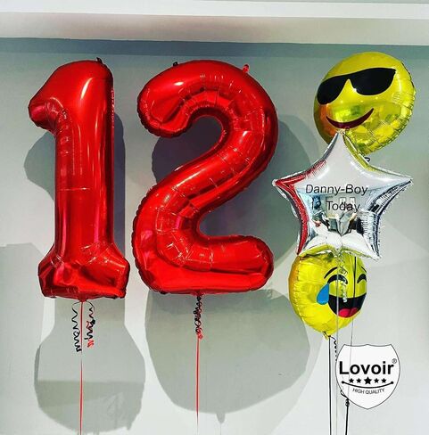 Red 11 Number Balloons, 40 Inch Giant Number 11 Balloons Foil Mylar Helium Red Number Balloons for 11th Birthday Party Supplies Anniversary Event Celebration Decorations in Kuwait